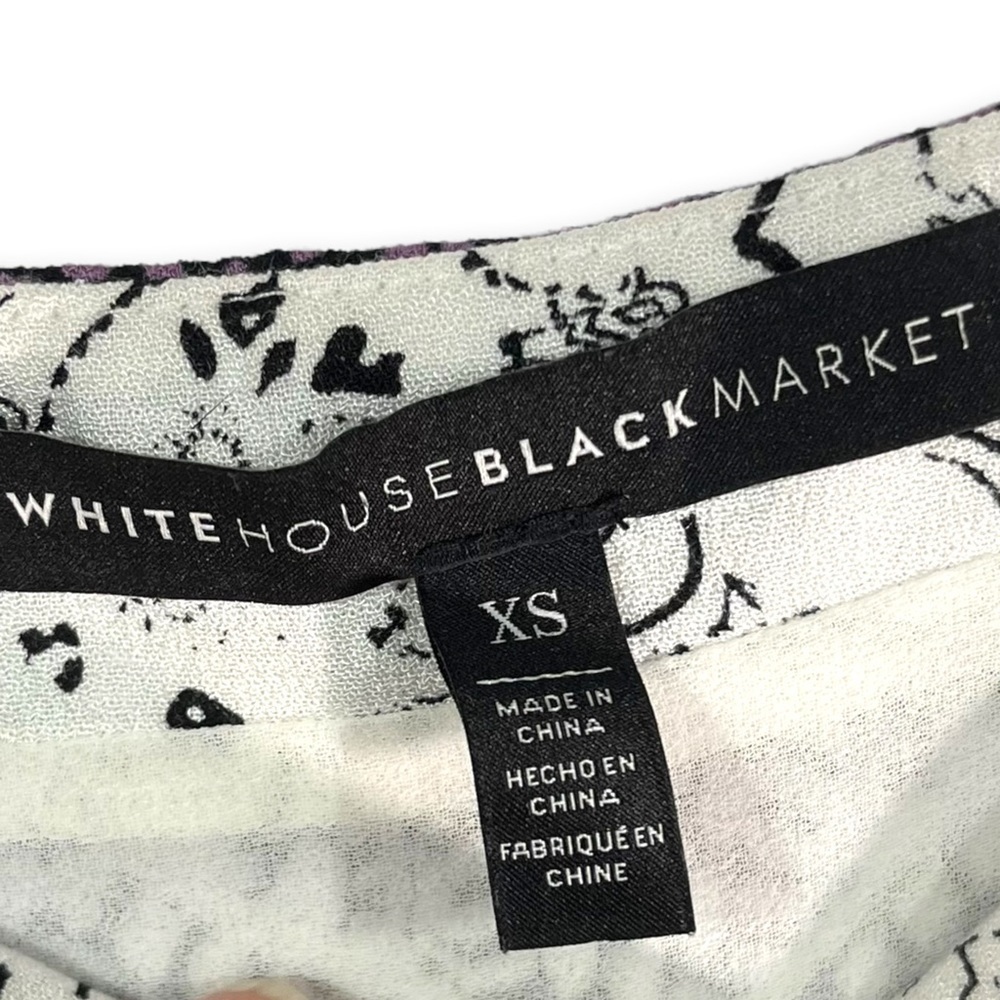 4 for $20 SALE! White House Black Market Printed Cami, Purple Paisley, Size XS - Picture 7 of 11